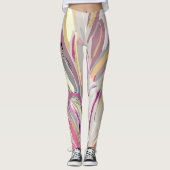 Leggings Style d'art vectoriel Plante tropical Abstrait (Devant)