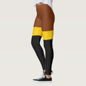 Leggings Style de bloc de couleur Brown jaune (Gauche)