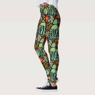 Leggings Style de dessin animé Aquatic Life