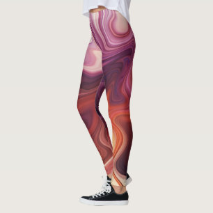 Leggings Style de marbre fluide