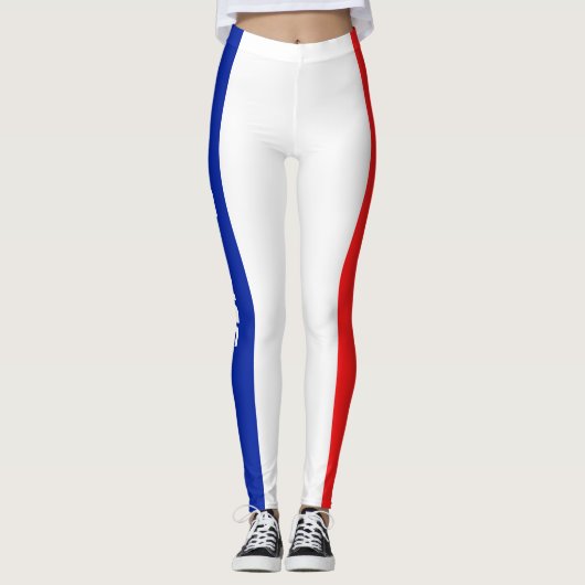 Leggings Style Drapeau National France (Devant)