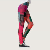 Leggings Style Graffiti Art Abstrait coloré (Droite)