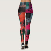 Leggings Style Graffiti Art Abstrait coloré (Dos)