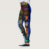 Leggings Style Graffiti répétitif Année du tigre 2022 WL (Gauche)