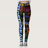 Leggings Style Graffiti répétitif Année du tigre 2022 WL (Devant)