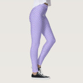 Leggings Style héronnerie violet blanc chevron (Droite)