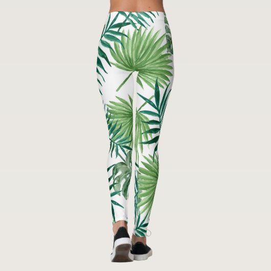 Leggings Style Jungle Feuille vert (Dos)