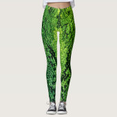 Leggings Style legging. de peau de serpent vert (Devant)