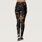 Leggings Style Marbre élégant3 - Or noir (Dos)