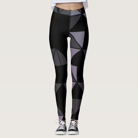 Leggings Style Miami sur design noir foncé (Devant)