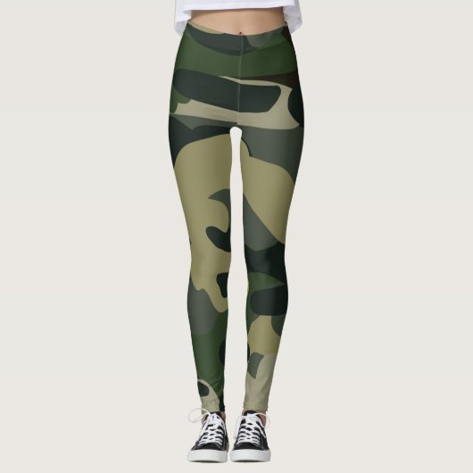 Leggings Style militaire vert (Devant)