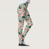 Leggings Style moderne Boho Aquarelle Tropical Floral (Droite)
