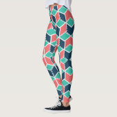 Leggings Style moderne Cube de couleur géométrique moderne (Gauche)