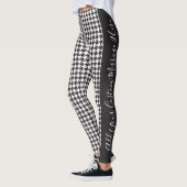 Leggings Style moderne noir et blanc Houndstooth (Gauche)