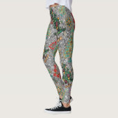 Leggings Style Noël Arbre Bijou Bling Argent (Gauche)