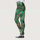Leggings Style Noël Arbre Bijou Bling Malachite (Gauche)
