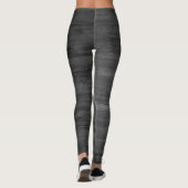 Leggings Style Personnalisé - Gris Texturé & Rose Chic (Dos)