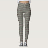 Leggings Style Points Gris Rétro à pois  (Devant)