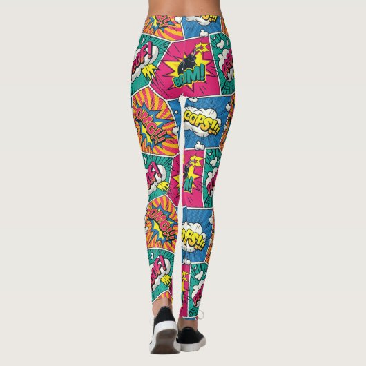 Leggings Style Pop Art - Whimsical Retro Comic Explosion (Dos)