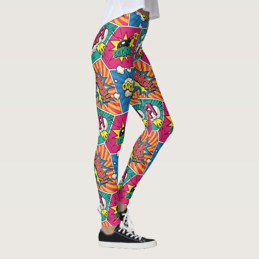 Leggings Style Pop Art - Whimsical Retro Comic Explosion (Droite)