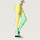 Leggings Style Pyramide Triangle Géométrie Pastel (Droite)