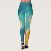 Leggings Style rétro coloré design tourbillon (Dos)