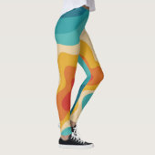 Leggings Style rétro coloré design tourbillon (Droite)