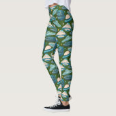 Leggings Style rétro Motif UFO. B. Vert (Gauche)