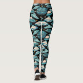 Leggings Style rétro Motif UFO. BG noir (Dos)