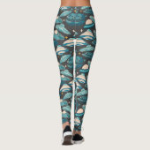Leggings Style rétro Motif UFO. G gris D (Dos)