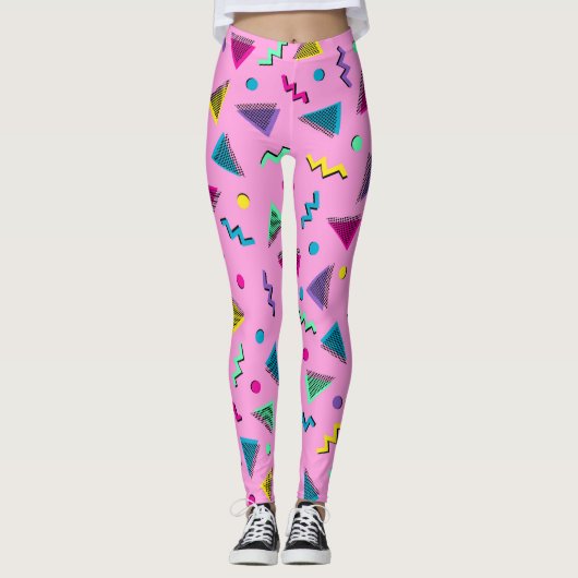 Leggings Style rose tendance des années 80 (Devant)