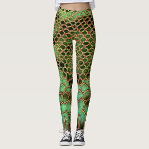 Leggings Style Serpentine : Arrière - plan de peau exotique