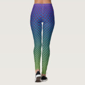 Leggings Style sirène ~ Bleu & Vert (Dos)