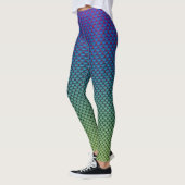 Leggings Style sirène ~ Bleu & Vert (Gauche)