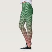Leggings Style sirène ~ Vert & Rouge (Gauche)