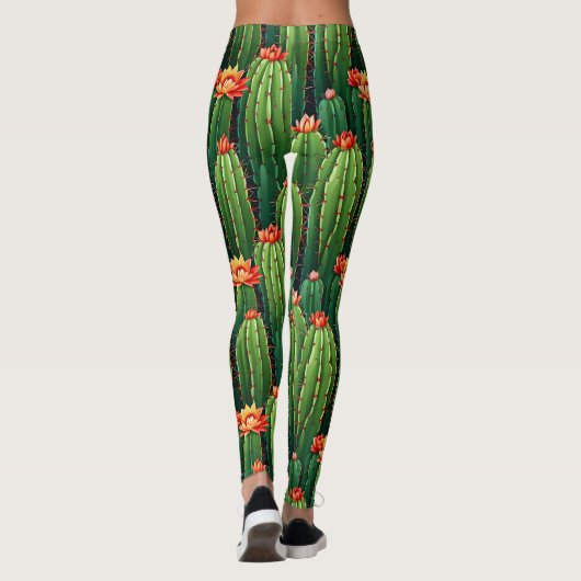 Leggings Style Succulent Cactus tendance (Dos)
