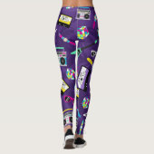 Leggings Style tendance des années 80 Violet (Dos)