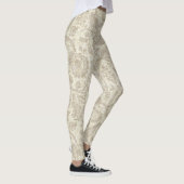 Leggings Style victorien Vin Floral Cascade Grande impressi (Droite)