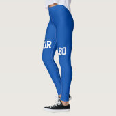 Leggings Stylish blue white text entraînement (Gauche)