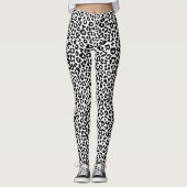 Leggings Stylish & Bold Leopard Print Black and White (Devant)