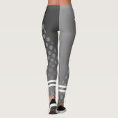 Leggings Stylish monogrammed gris points motif entraînement (Dos)