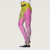 Leggings Stylish Monogrammed jaune dégradé rose (Gauche)