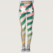 Leggings Stylish monogrammed line étoiles entraînement moti (Devant)