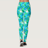Leggings Sublime Himalaya Poppy Aqua Blue Floral Patte (Dos)