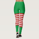 Leggings Sucre de canne de Noël des elfes de vacances (Dos)