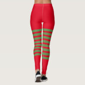 Leggings Sucre de canne de Noël des elfes de vacances (Dos)