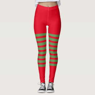 Leggings Sucre de canne de Noël des elfes de vacances