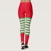 Leggings Sucre de canne de Noël des elfes de vacances (Dos)
