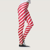 Leggings Sucre de canne de Noël mignon Motif rayé (Droite)