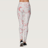 Leggings Sucre de canne de Noël Rouge et blanc rayé (Dos)
